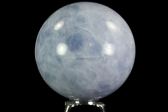 Polished Blue Calcite Sphere - Madagascar #74433